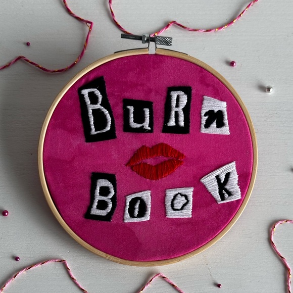Burn book handmade embroidery perfect for Mean Girls fans - Picture 3 of 3
